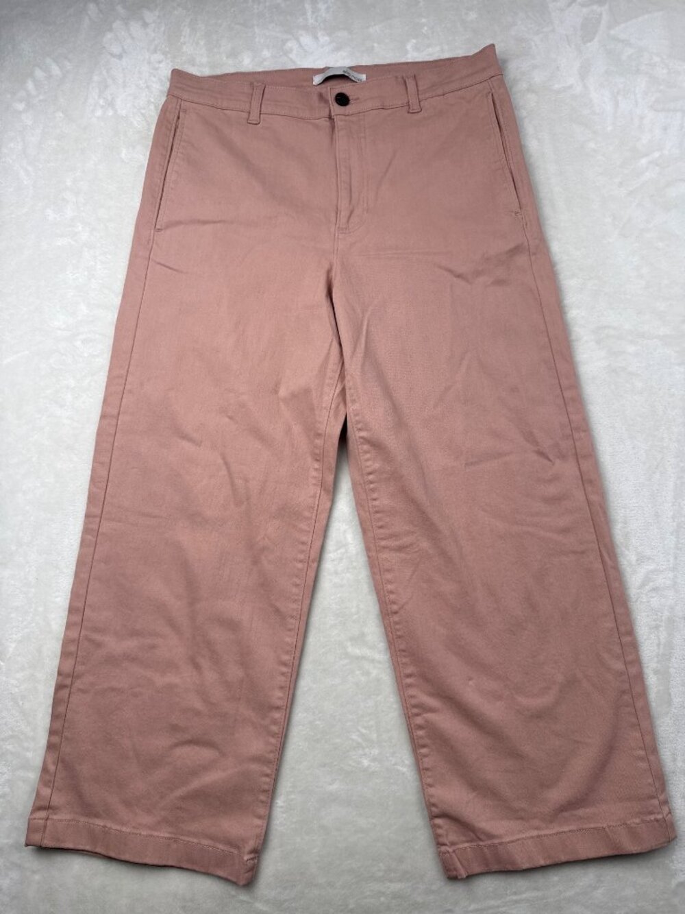Ella Moss Womens Pink Wide-Leg Pants Size 10 Cotton Blend